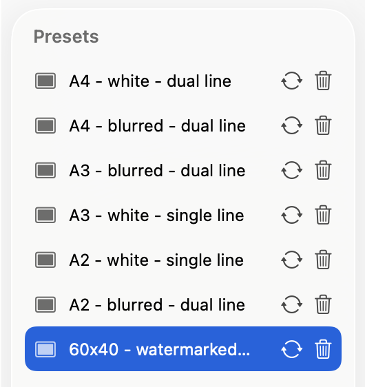 FrmIt preset sidebar